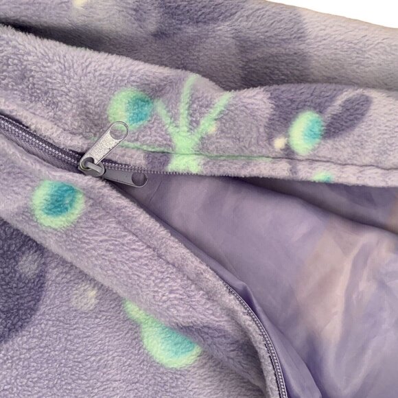 Disney Little Mermaid Ariel Fleece Blanket Zip Up Sleeping Bag 58” X 24” Purple - Picture 4 of 11